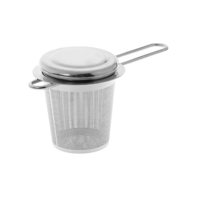 Coffee & Tea Tools Reusable Mesh Tea Tool Infuser Stainless Steel Strainer Loose Leaf Teapot Spice Filter With Lid Cups Kitchen Access Dhvnl