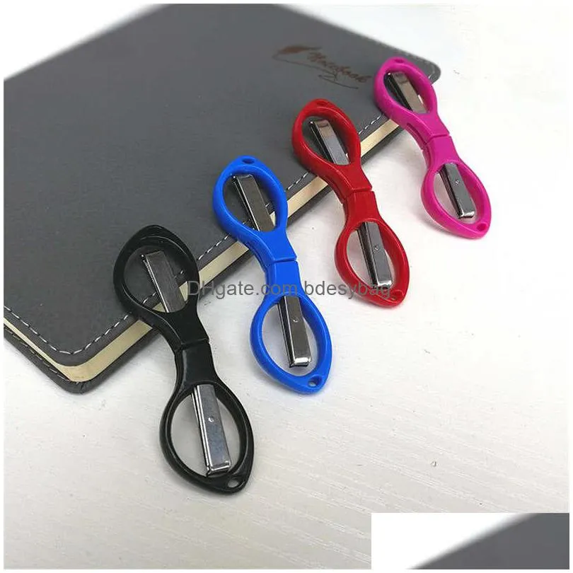 portable foldable fishing scissors small scissors fishing line cutter tools outdoor travel collapsible student scissors ct0032