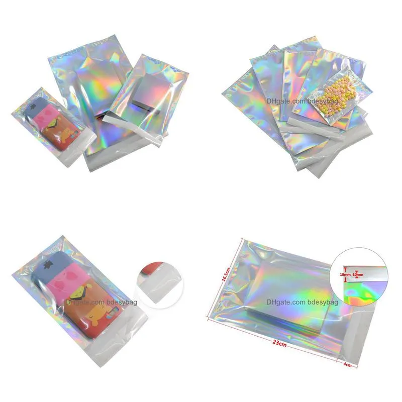 selfseal adhesive courier bags laser holographic plastic poly envelope mailer postal shipping mailing bags cosmetic underwear lx2775