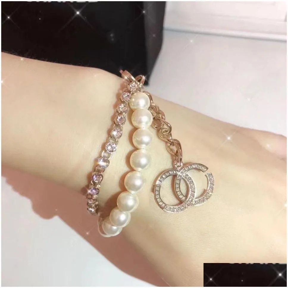 designer bracelet shiny diamond charm bracelets luxury pearl bracelet top designers jewelry ladies men love pendants comes very nice