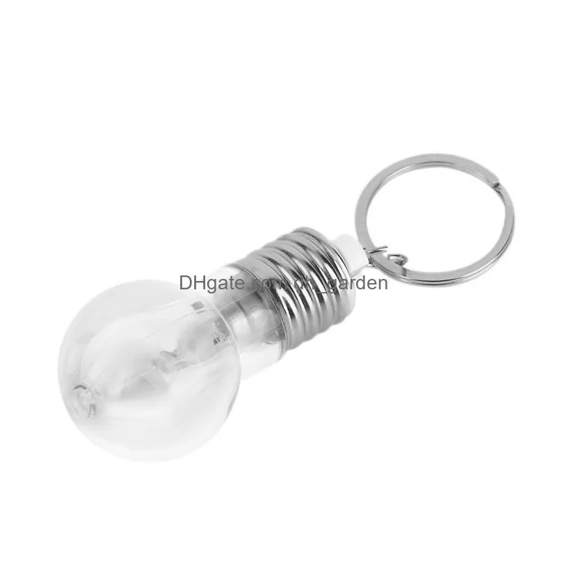 high quality mini led flashlight key chain change color led light mini bulb torch keyring keychain