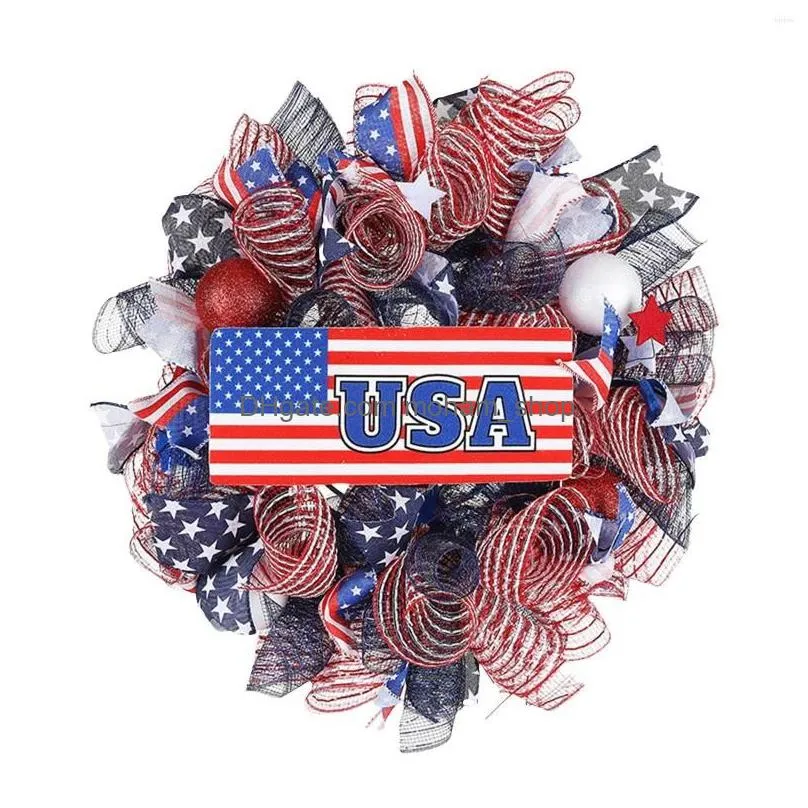 decorative flowers small indoor christmas wreath chimney decorations independence day door hung with american national style home