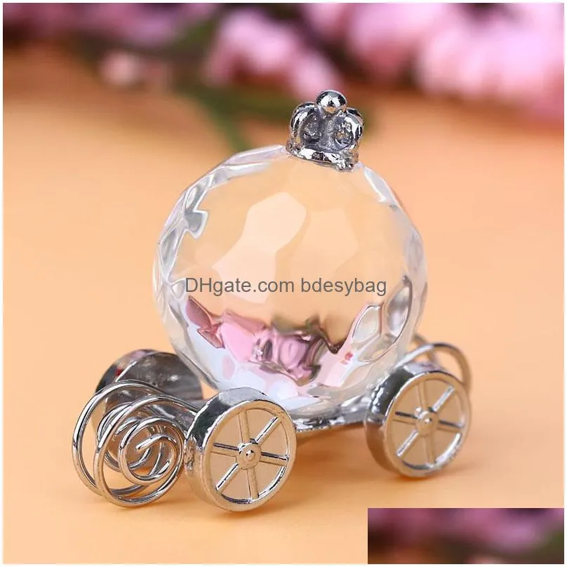 3d crystal pumpkin car figurines crafts wedding favors gift home decoration lz042