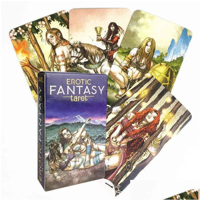 erotic fantasy tarot cards english version tarot card deck table pdf guidebook board games oracle card divination fate game x1106