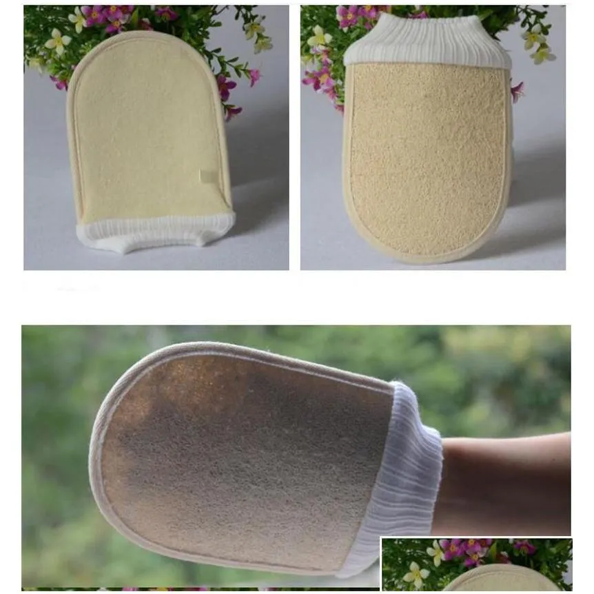 high quality natural loofah luffa effective exfoliator cleaner scrub pad bath glove brush shower back spa sponge massage