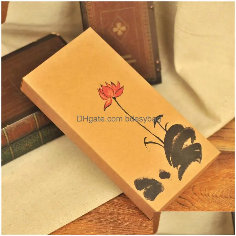 kraft gift box handmade makeup packaging box macaron packaging brown paper boxes 22.5cmx11.5cmx3cm lz1001