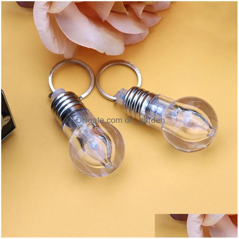 high quality mini led flashlight key chain change color led light mini bulb torch keyring keychain