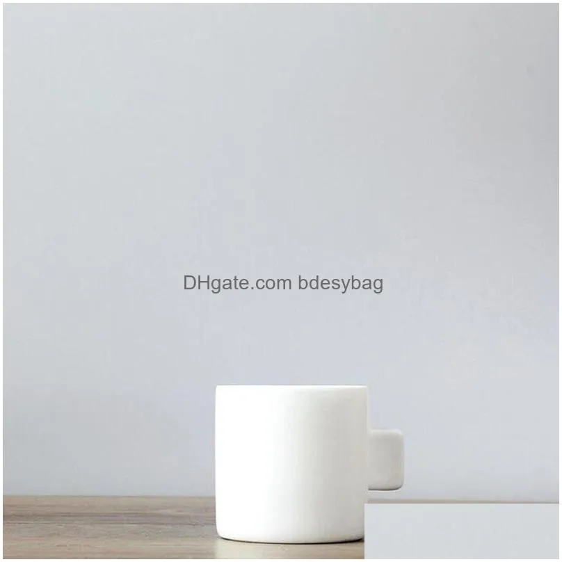 brief espresso coffee mugs solid color coffee mug matt white small ceramic high quality mugs home cafe drinkware unique gift za2251