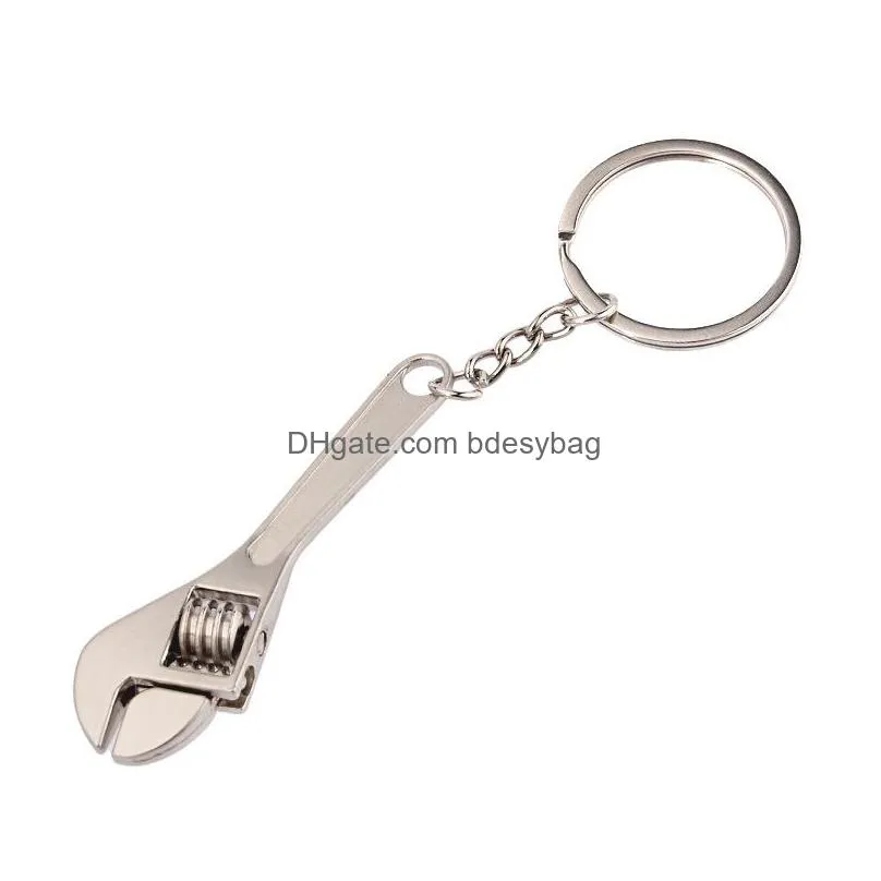 creative tool wrench spanner key chain ring key ring metal keychain adjustable fashion accessories shipping wa1457