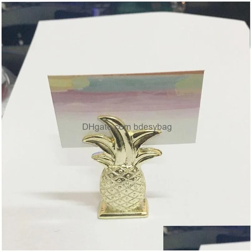 hot style gold pineapple place card holder table number figure stand party supplies wedding digital seat decor za1394