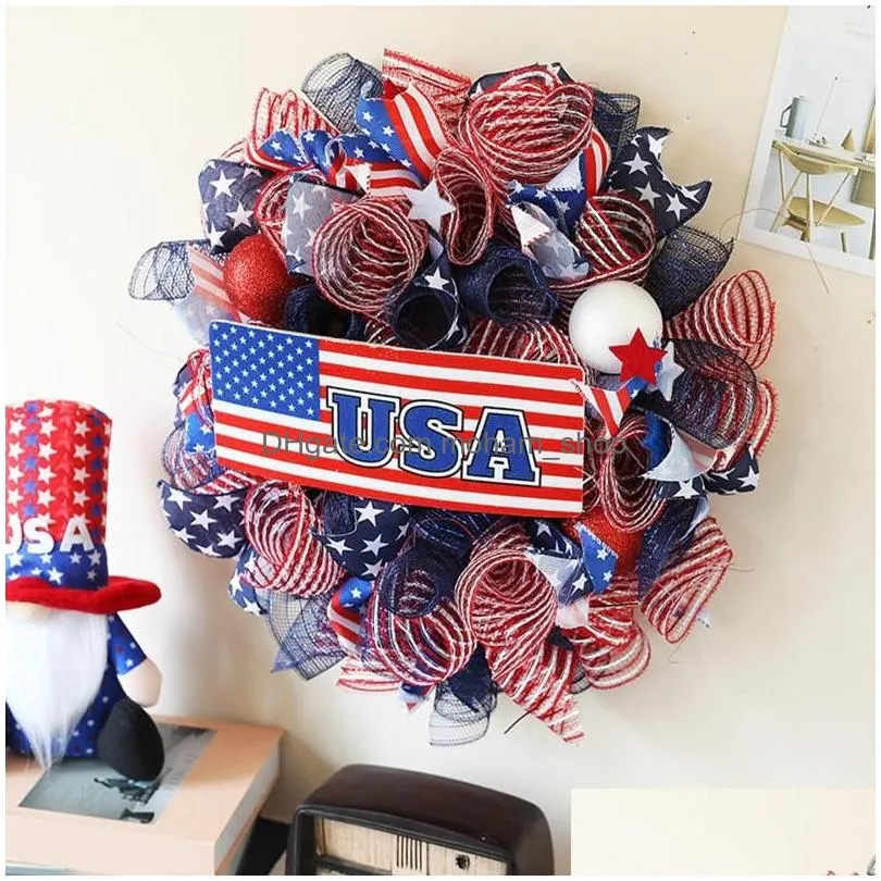 decorative flowers small indoor christmas wreath chimney decorations independence day door hung with american national style home