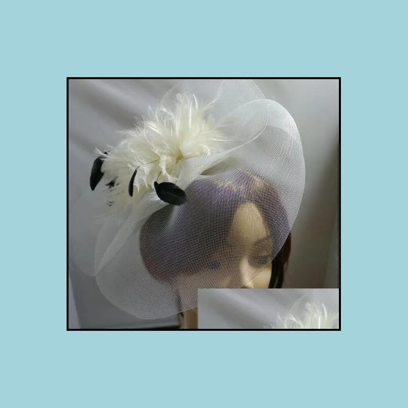 party top hat cap fascinator women fancy dress yarn feathers clips caps bridal wedding party veil hats photography props charm hair