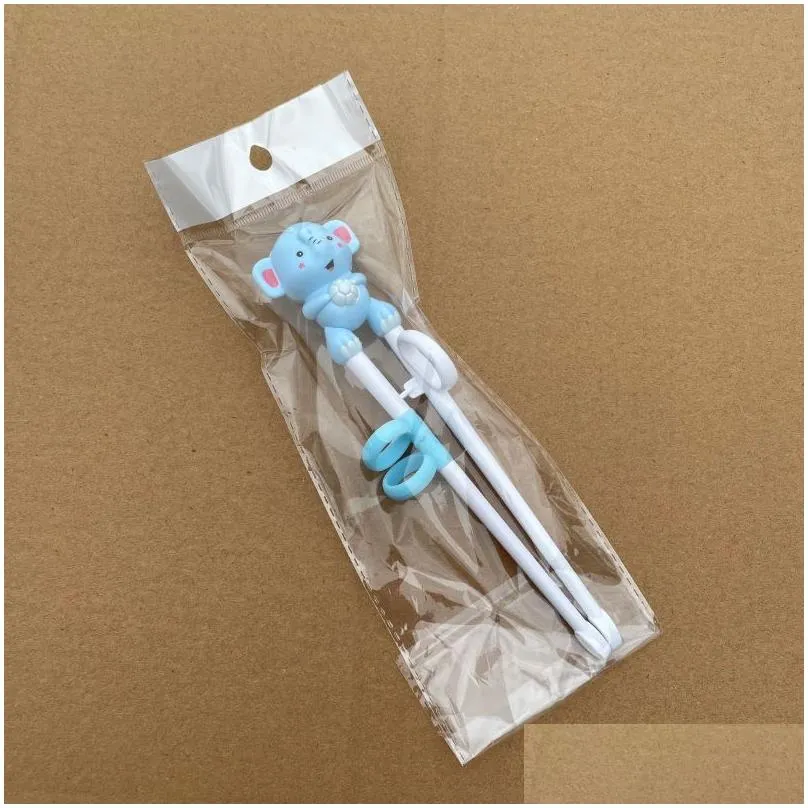 Chopsticks Baby Learning Training Chopsticks Cartoon Animal Shaped Reusable Cute Kids Utensils Non Slip Chopstick Drop Delivery Home G Dhcs9