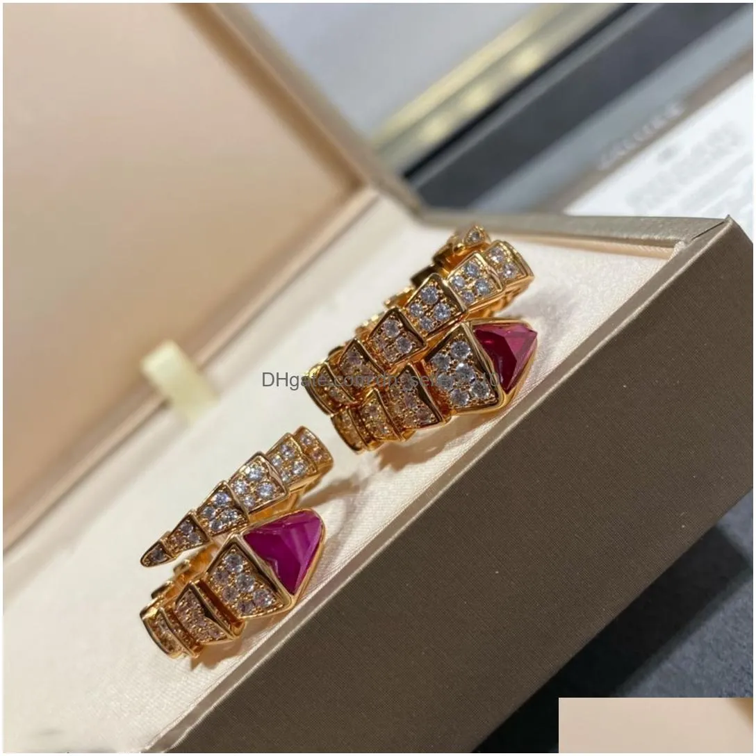 Band Rings Ring Designe Luxury Rings Jewelry Serpentine Letter Design Christmas Gifts Fashion Temperament Versatile Styles Gift Box Ve Dhsxv