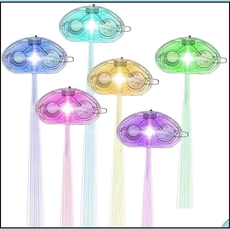 led flower crown wreath headband hairpin party supplies glowing luminous fiber optic braid hairclip barrettes headpiece headdress christmas halloween