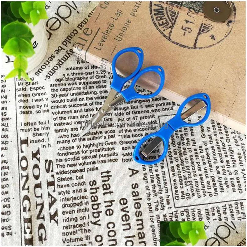 portable foldable fishing scissors small scissors fishing line cutter tools outdoor travel collapsible student scissors ct0032