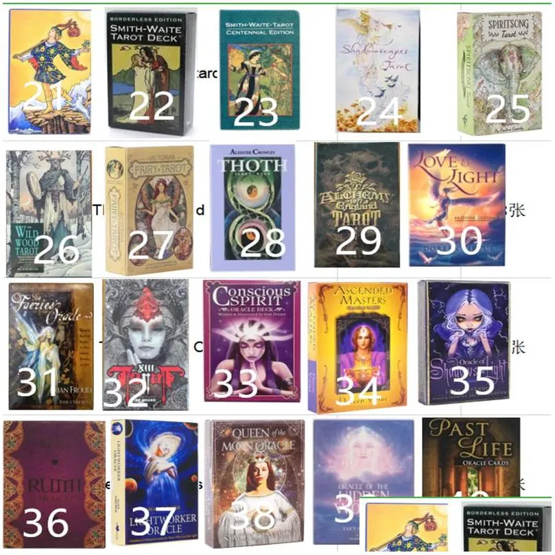 220 styles tarots witch rider smith waite shadowscapes wild tarot deck board game cards with colorful box english version