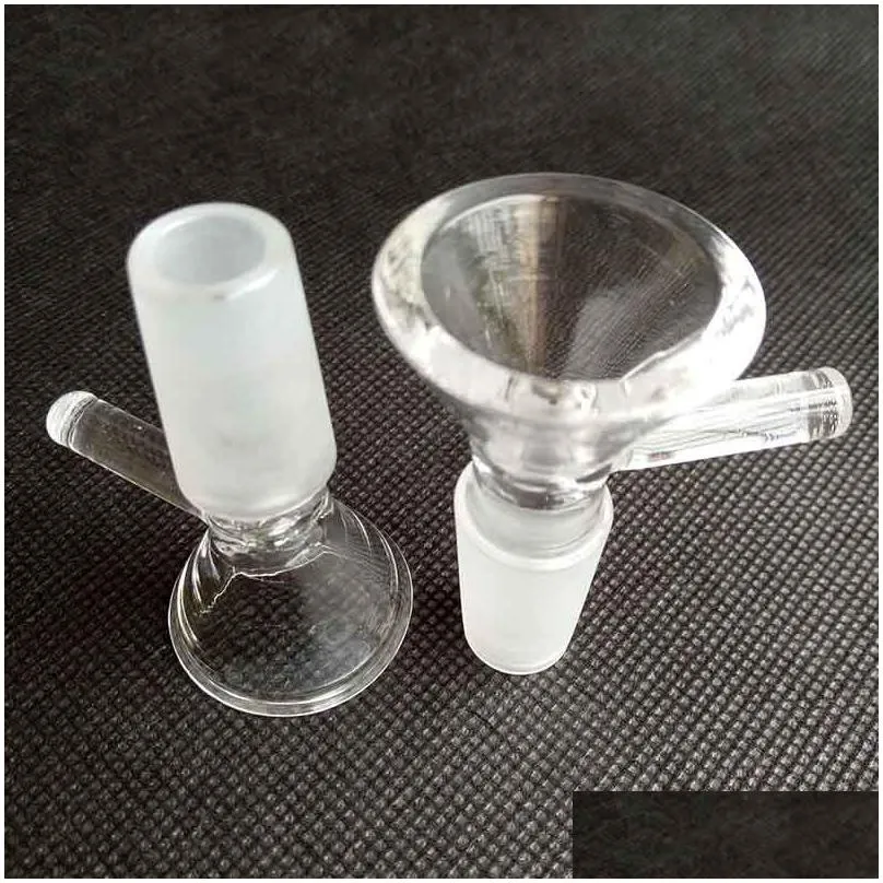 thick round glass bowl herb dry oil burner hookahs with handle 3 types 14mm 18mm male female for smoking tools accessories water bongs