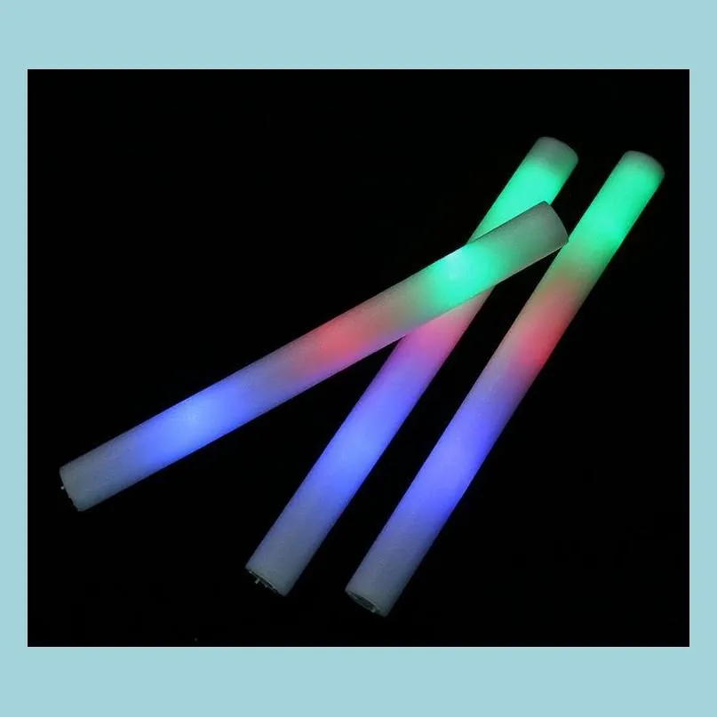 light up foam sticks glowing wand baton flashing led stobe stick for party concert event birthday wedding give aways favors