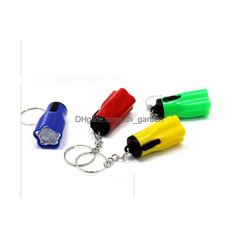 flower shape portable cute bright led flashlight key chain mini keychain torch flashlights plum keyring for hiking