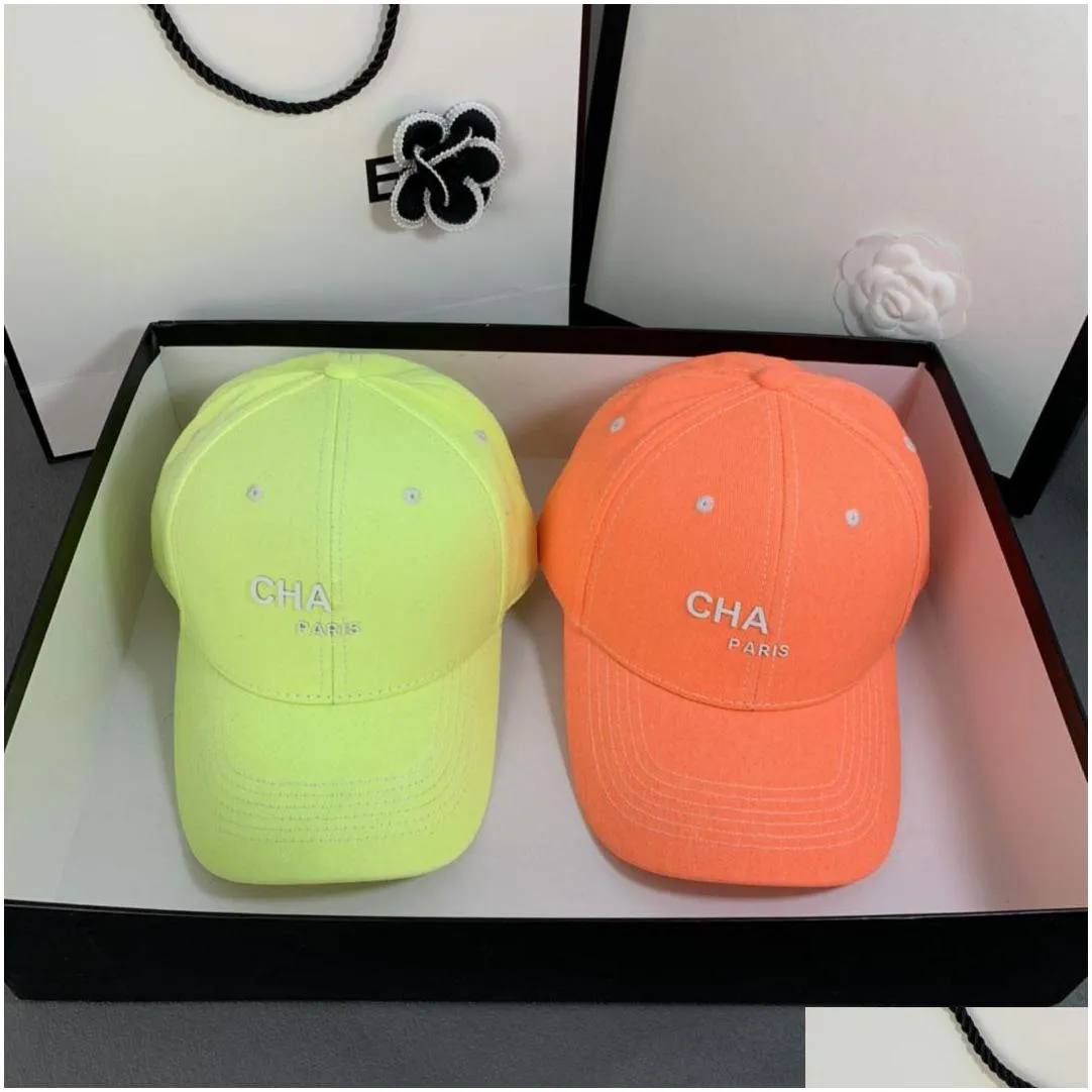 ball caps designer casquette candy fluorescent cotton baseball couple fashion letter street shooting cap