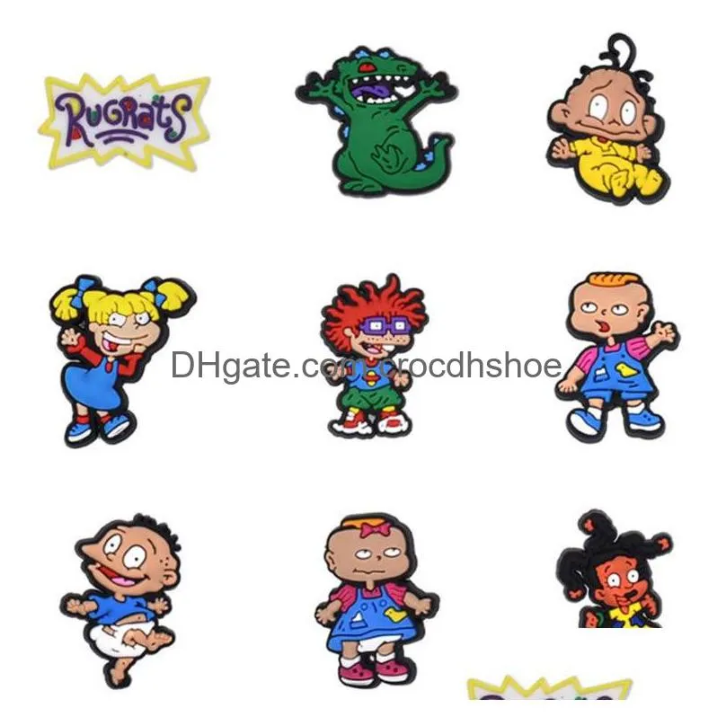 cartoon pvc shoe decorations custom shoe croc charms