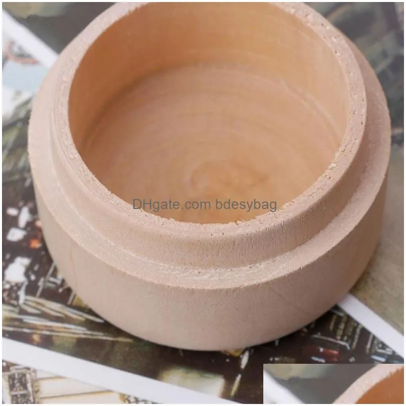 small round wooden storage box ring box vintage decorative natural craft jewelry box case wedding accessories lx0288