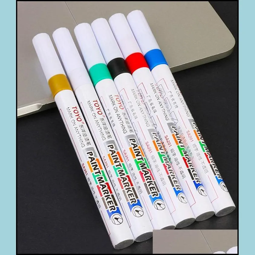 paint pen for rock painting wood glass metal ceramic works on almost all surfaces medium tip oil paint marker pens water resistant