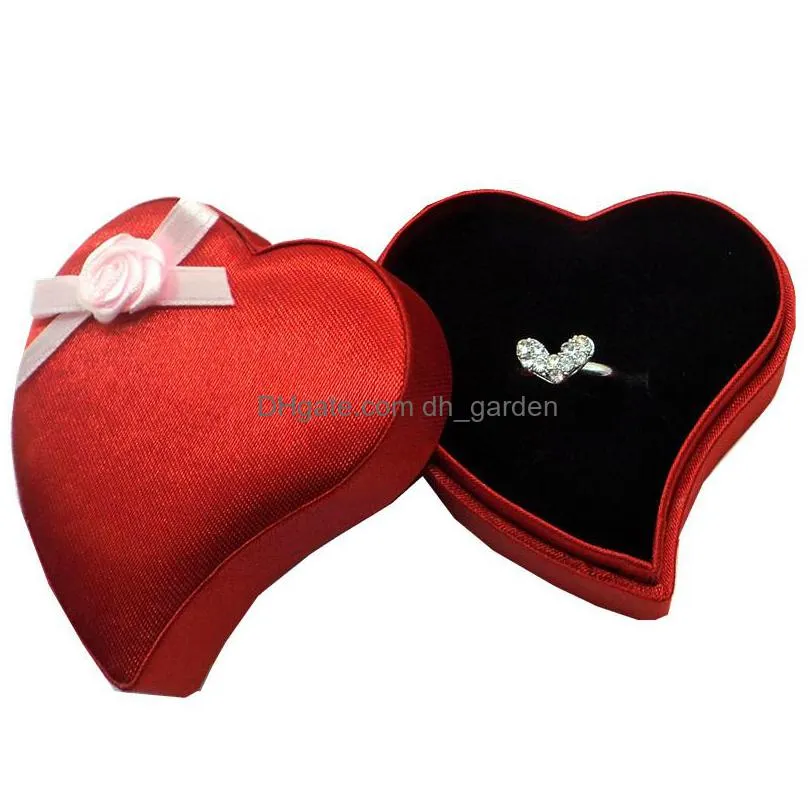 love ring box red satin jewelry box birthday fashion highend gift birthday gift wedding ring box