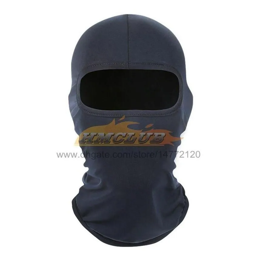 Motorcycle Face Mask Summer/Winter Warm Fleece Antidust Waterproof Windproof Fl Er Hat Neck Helmet Clavas Drop Delivery Mobiles Moto