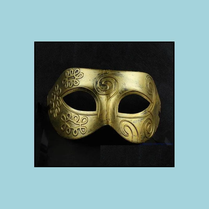 y antique roman greek fighter men mask venetian mardi gras party masquerade halloween costume half face masks veil gold silver