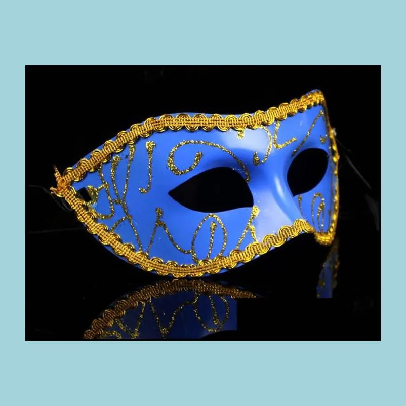 women men mask mardi gras party masquerade halloween cosplay dress ball performance uni colored drawing masks christmas wedding