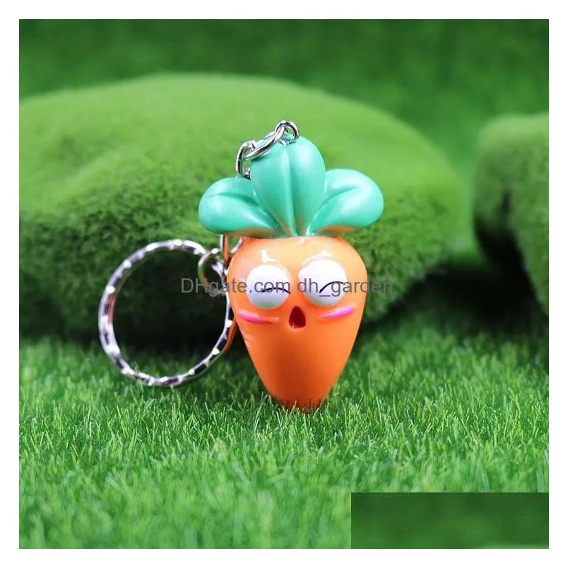 carrot keychain radish doll pendant cute simulation vegetable key ring cartoon doll accessories creative cute kids toys