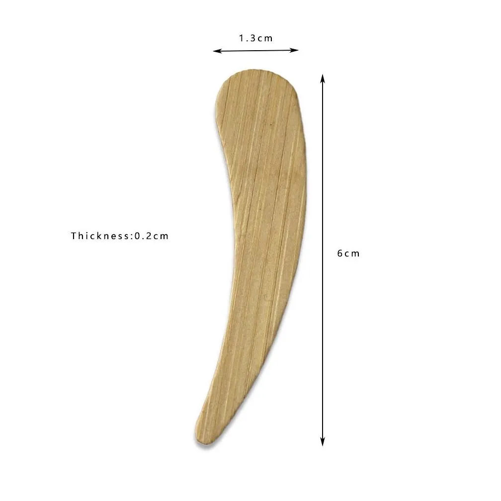 Spoons 6Cm Cosmetic Tool Bamboo Stick Spata Scrape Spoon Dh1111 Drop Delivery Home Garden Kitchen, Dining Bar Flatware Dhvlf