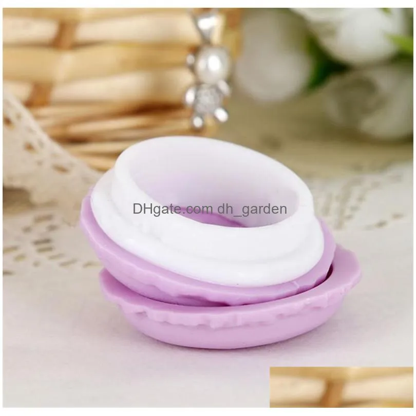 lovely mini colorful macarons jewelry ring for women necklace carrying case organizer storage box earphone organizer