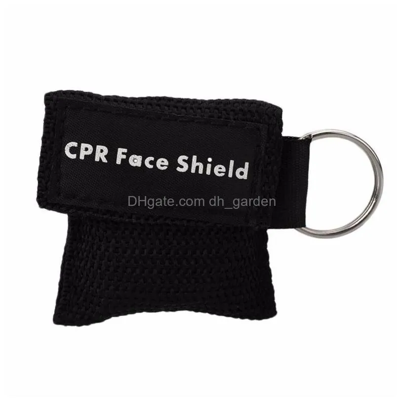 mix color cpr resuscitator mask keychain emergency face shield oneway valve firstaid cpr mask for health care