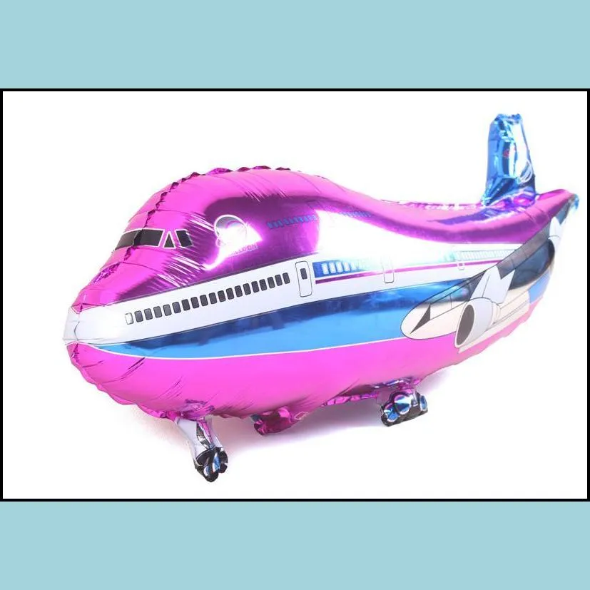 32 aluminum foil airplane aeroplane balloon plane children party birthday decoration oversized modeling 82x42cm blue red pink bag