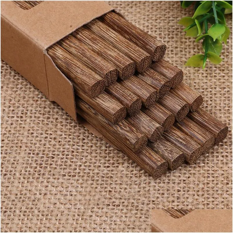 natural wooden bamboo chopsticks health without lacquer wax tableware dinnerware hashi sushi chinese lz0881