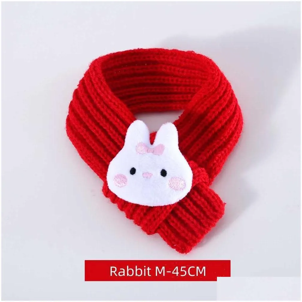 Cat Costumes Cat Costumes Cute Christmas Costume Hair Accessory Po Props Holiday Pet Hat Pink Rabbit Ear Dog Red Beret Wool Headband B Dhqa9