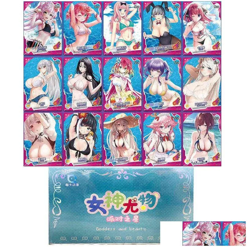 card games goddess story collection card games anime sexy girl party swimsuit bikini feast booster box doujin toys and hobbies gift