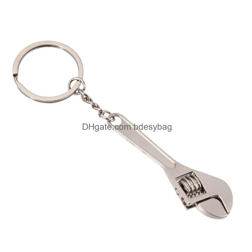 creative tool wrench spanner key chain ring key ring metal keychain adjustable fashion accessories shipping wa1457