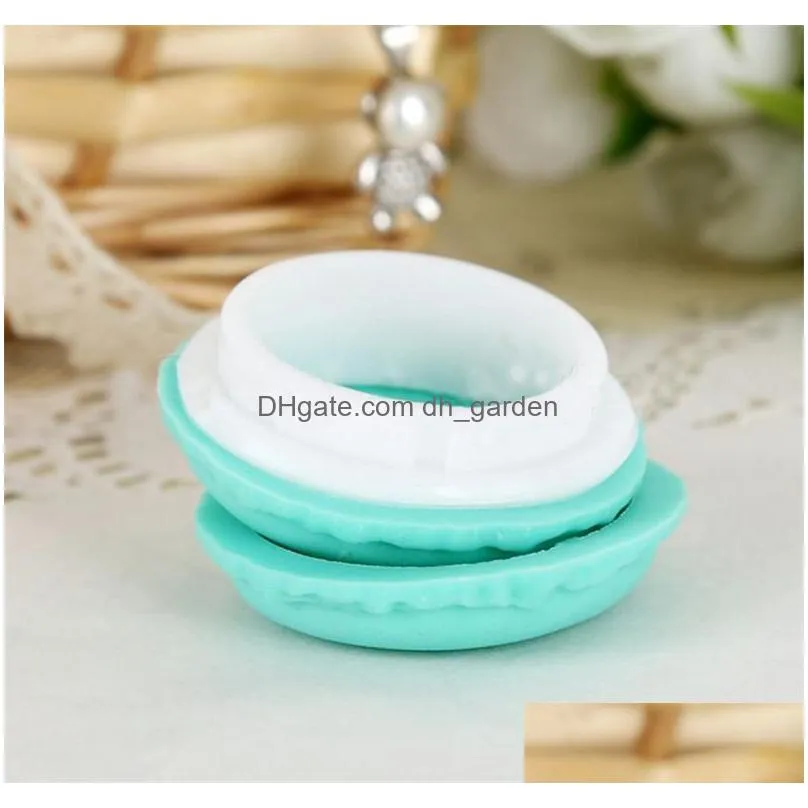 mini cute candy color macarons jewelry ring necklace carrying case organizer storage box for women girl