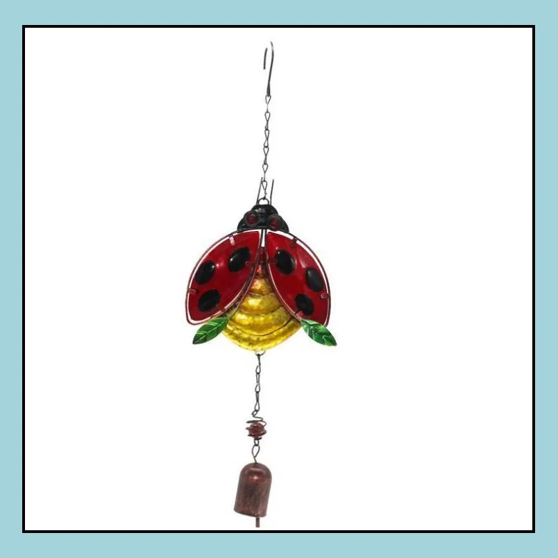 wind chime ladybug butterfly owl windbell garden decoration home patio porch yard lawn balcony decor holiday gift