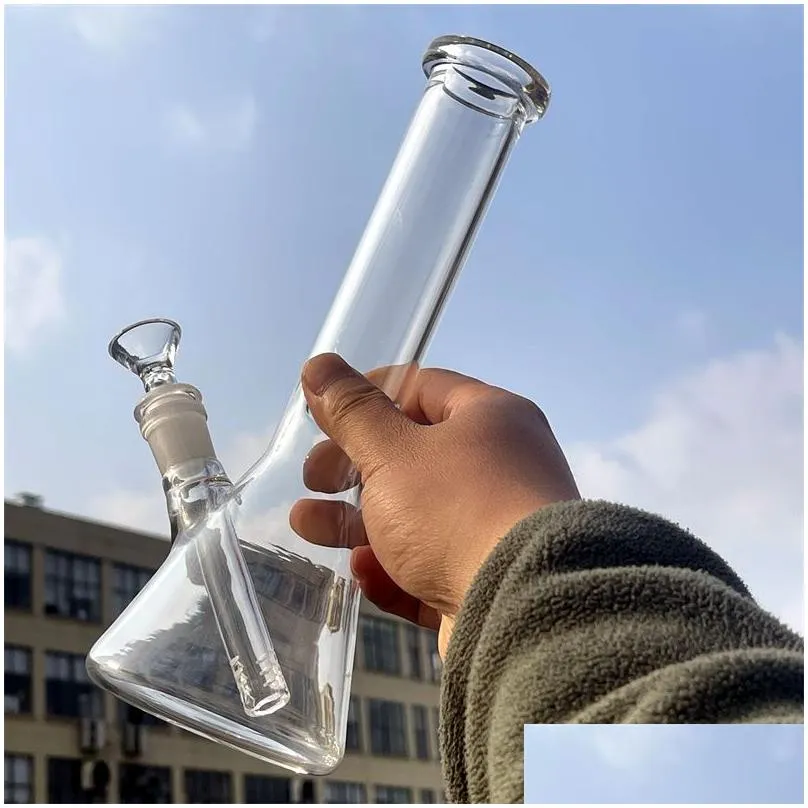 manufacture hookah beaker glass bong water pipes dab rig catcher thick material for smoking 10.5 bongs