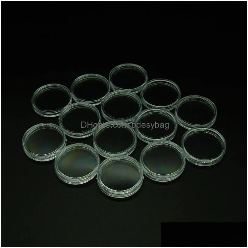 40mm coins containers clear case round transparent box coin capsules display cases coin collection protector commemorative lx0293