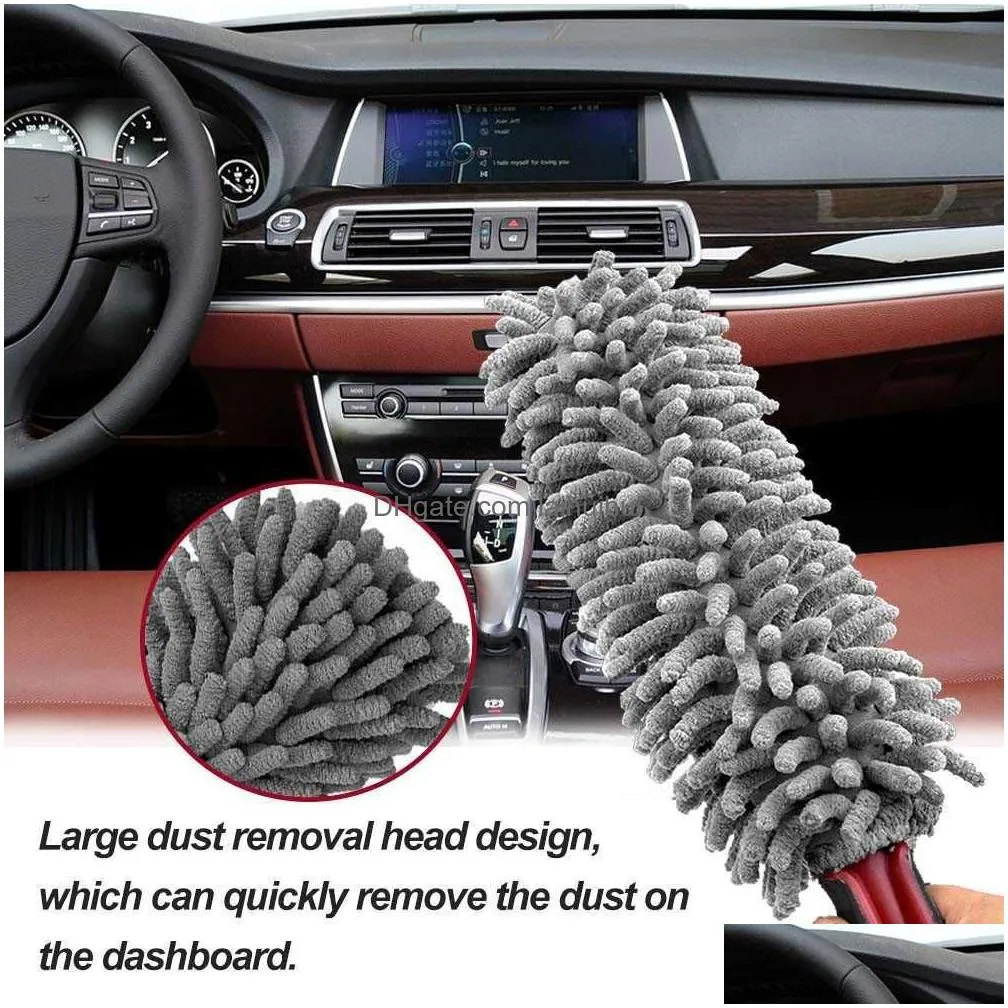  microfiber car cleaning brush duster brush for car interior exterior dirt cleaning detailing brushes auto care polishing tools