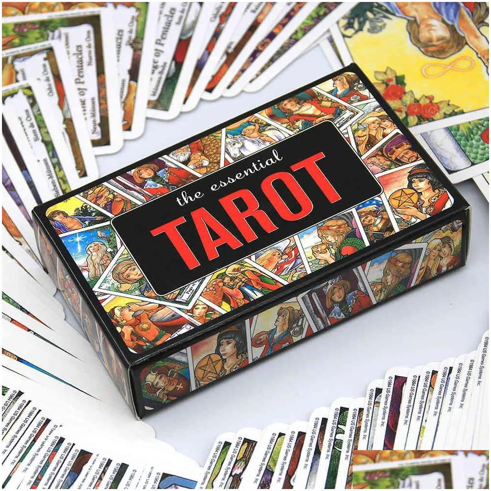 the essential tarot deck 78card game toy divination book and card set unlock the secrets of ancient mystical salev55m