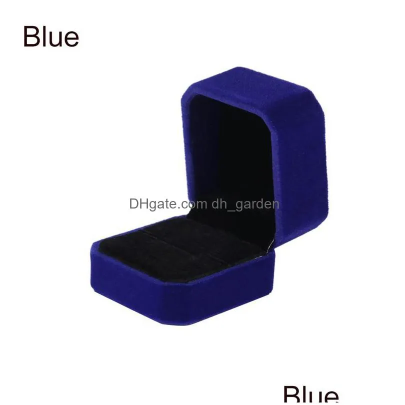  elegant simplicity velvet engagement wedding earring ring pendant jewelry display colorful storage box case