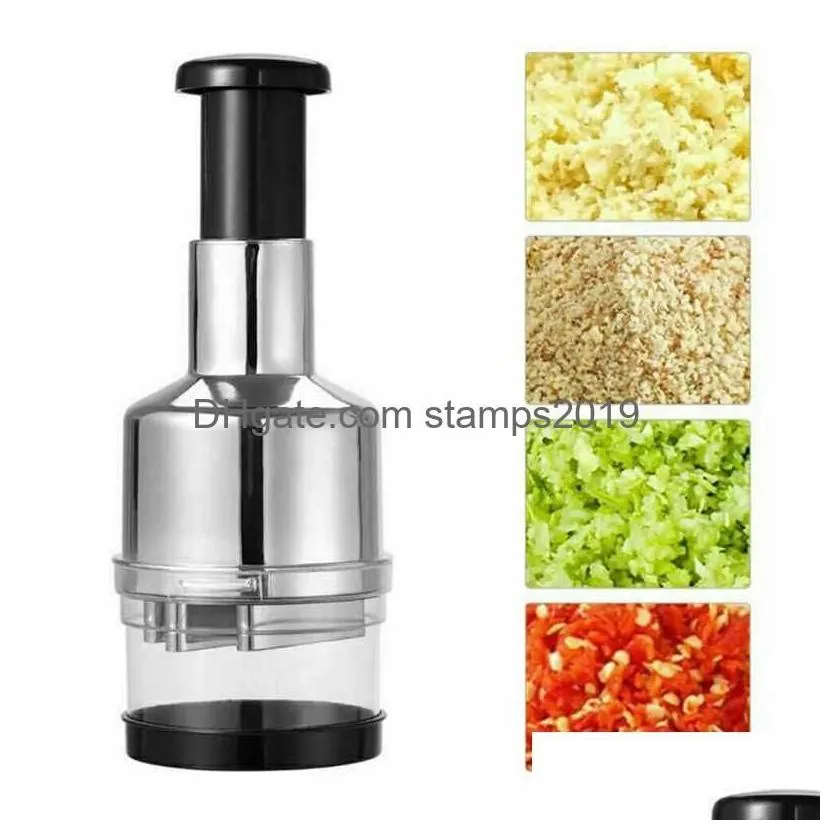 fruit vegetable tools handpressing cutter manual onion chopper garlic crusher mash device dicer mixer kitchen drop delivery home g