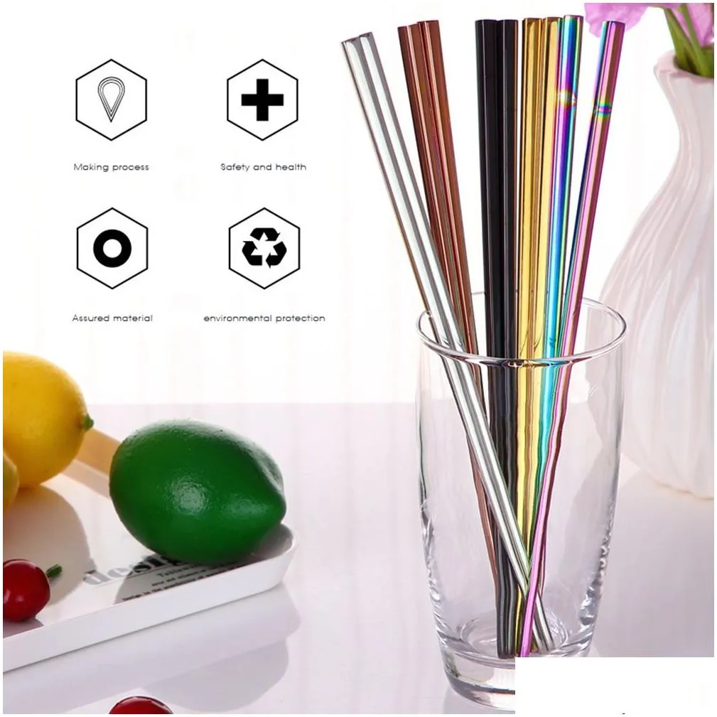 Glossy Titanium Plated Chopsticks Anti Scalding High-grade 304 Stainless Steel Rainbow Golden Black Square Chopsticks